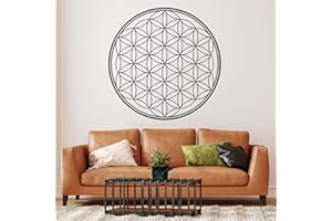 ‎DESIGNSCAPE DESIGNSCAPE® Wandtattoo Blume des Lebens/Lebensblume | Farbe: gold | Größe: mittel (90 x 90 cm)