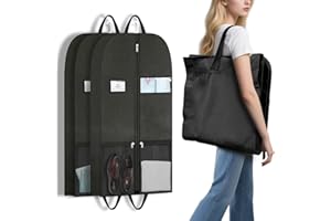 ARTILITS Travel with Style and Protection for Tuxedo | Black Wedding Suit Carrier, Wrinkle-Free & Durable Design | Perfect for Grooms & Groomsmen, Black Garment Bag for Business Traveler