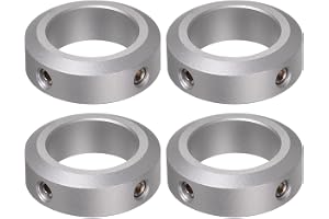 QUARKZMAN Axelkrage 25 mm Hål Aluminiumlegering Set 4 St 38mm AD 12mm bredd | Skruv Våg Krage För Hjul Skottkärra Axel Växellåda Montering CNC Maskin Verktyg