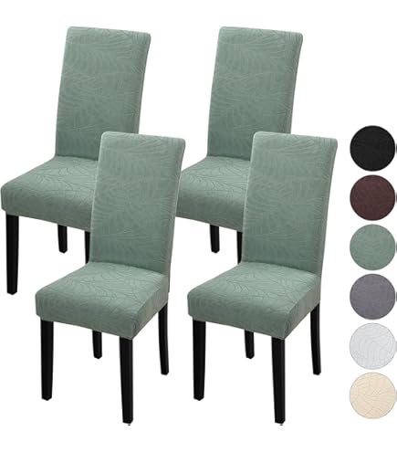 Ystyle 6-Delige Stoelhoes, Elastische Moderne Eetkamerstoelhoes, Verlengbare Stoelhoes, Voor Decoratieve Eetkamerstoelhoezen, Hotel, Lichtgroen
