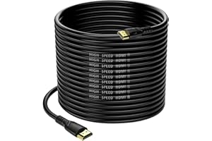 Jorenca Cable HDMI 4K 20m(HDMI 2.0,18Gbps) Conectores chapados en oro de ultra alta velocidad, Retorno de audio Ethernet, Video 4K@60hz 1080p 3D Compatible con Xbox Arc PS PC HDTV PS3/4/5/9,etc