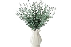 RXKFIGX 30 PCS Artificial Eucalyptus, Eucalyptus Stems, Natural Eucalyptu Dried Flowers, Eucalyptuses Leaves, Dried Eucalyptuses Artificial Plant Branches for Bouquet, Wedding Parties, Party, Home