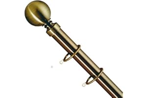 Emma Barclay Lifestyle Gardinenstangen-Set, ausziehbar, Metall, 25-28 mm, antikes Messing, 120-210 cm