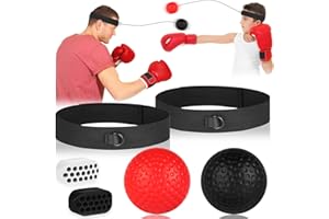 flintronic Zestaw piłek bokserskich – do fitnessu MMA Muay Thai, poprawia reakcje szybkości dorosłych/dzieci, umiejętności walki i koordynacji wzroku ręka-oko