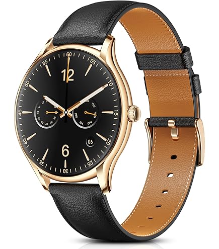 Montre Connectée Femme TIFOZEN 1,27" - SpO2, Cycle Menstruel, 100 Modes Sport, IP68, Or Rose/noir