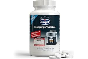 ‎DURGOL durgol 150 Reinigungstabletten für Kaffeevollautomaten und Kaffeemaschinen – Reinigungstabs für Jura, Siemens, EQ Series, Krups, Delonghi, Miele, Bosch uvm.