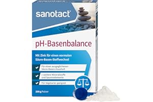 ‎SANOTACT sanotact pH-Basenbalance Pulver (200g) • Für Säure Basen Balance mit Mineralien • Entsäuerungskur mit Zink, Magnesium, etc. • Basenpulver für normalen Säure-Basen-Stoffwechsel