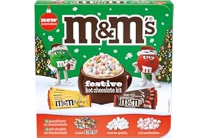 M&M’s Hot Chocolate Station | Gift Set Featuring M&M's Instant Chocolate Sachets & 3 Toppings | Customise Your Own Hot Chocolate Experience | Pack of 1