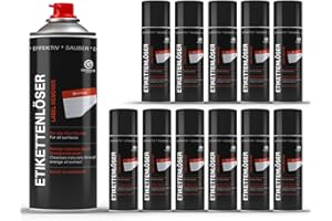 12x OCTOPUS Etikettenentferner und Kleberlöser Spray, Klebstoff-Entferner zum Lösen hartnäckiger Rückstände, mit Orangenöl - 200 ml