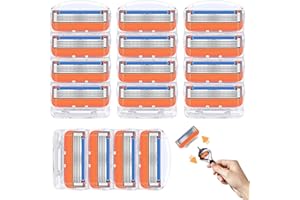 CARRENEU 16 Stück Rasierklingen für Gillette Fusion 5, Herren Ersatzklingen Rasierklingen, Rasierer Herren für Gillette, Wet Razor Men with Blades Razor Blades, Geschenke für Männer