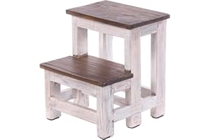 DESIGN DELIGHTS BPS Access Solutions - Scala a 2 gradini, 46 x 37 x 37 cm (A x L x P), in Legno Riciclato