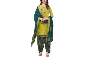ladyline Coole Baumwolle Ethno gedruckt Salwar Kameez Anzug mit Mal Cotton Dupatta und Hose