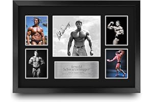HWC Trading FR A3 Schwarzenegger Mr Olympia Cadeaux Imprimé Signé Autographe Photo pour les fans de cinéma - A3 Encadré