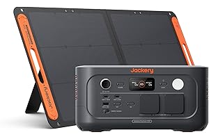 Jackery Explorer 500v2 Générateur Solaire Portable avec 100W Panneau Solaire, Batterie LFP 512 Wh/500 W (Max 1000W), UPS ≤ 10 ms, Charge Rapide 1.3 h, Station pour Camping, Camping-car et Urgence