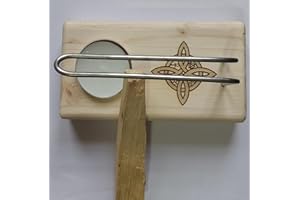 ARTSOJA YA-DECOREGALOS Soporte Quemador de Madera Hecho a Mano para Palo Santo/Atados/nciensos/Conos i+ 1Palo Santo Vela y Varillas, Diseño de Nudo Celta. Relaja y CREA un Ambiente ideoneo para meditar