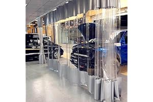 Suwooy Paneles Laterales De Lona Transparente,Cortinas De Lona De Plástico De PVC Impermeables Exterior,con Ojales,Lona Alquitranada Protectora para Porche,Pérgola,Patio,Cenador,W×H-3×2m(9.8 * 6.6ft)