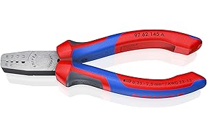 ‎KNIPEX KNIPEX Crimpzange für Aderendhülsen mit Comfort-Griffen 145 mm, 97 62 145 A