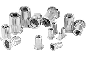 HXJDAM 30 Stück Nietmuttern M4 Edelstahl, Blindnietmuttern, Senkkopf-Nietmuttern, Flachkopf Nietmuttern, Befestigung für Metall,Stahl,Glasfaser,Kunststoff