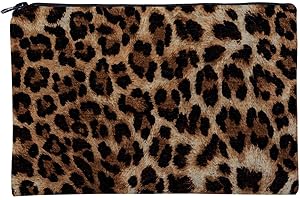FAVORTALK Travel Make Up Bag Portable Toiletry Bag Small Cosmetic Bags for Women Leopard Makeup Bag for Purse Zipper Makeup Pouch with Zipper - 783