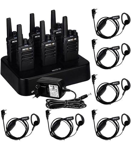 Walkie Talkie PMR446 Po Fung PT88 Pro – 16 Canali, Lunga Distanza, Ricarica USB E Auricolari Inclusi (2 Pezzi)