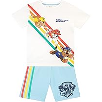 PAW PATROL Jungen Set - T-Shirt & Kurze Hose 100% Baumwolle