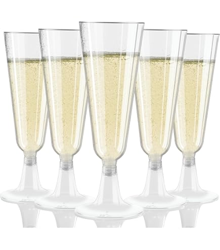 8 plastic champagneglazen Cin Cin 142ml