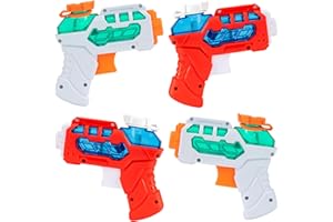 Pistola ad acqua per i bambini - Dekukar Pistole ad acqua per piscina estiva Garden Beach Party, all'aperto piccolo Squirt Gun giocattoli Shooting Blaster per le ragazze ragazzi - Set di 4