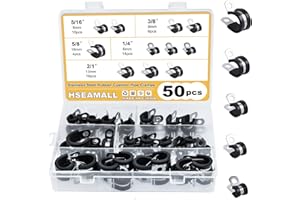 HSEAMALL 50 Pezzi Fascette Stringitubo Regolabile Fascette Stringitubo Acciaio inox Morsetti per tubi Fascette Metalliche adatto per Tubi Gas, Acqua