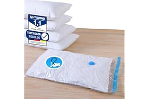 SilverRack Juego de Bolsas de Vacío [8 Piezas] en 3 Tamaños (2x 40x60 cm / 3x 60x80 cm / 3x 80x100 cm) - Bolsas de Vacío para Ropa y Edredones - Bolsas de Vacío para Ropa