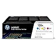 HP 128A CF371AM pack de 3, toners d'origine, imprimantes LaserJet Pro, cyan, magenta, jaune