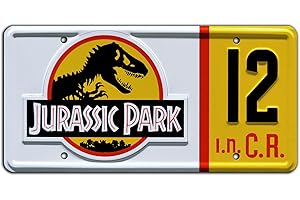 CELEBRITY MACHINES Jurassic Trilogy | # 12 | Metal Stamped License Plate