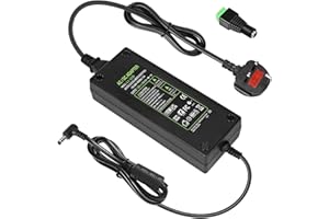 LXLQZXW 12V 10A Power supply Adapter, 120W 110-240V AC to DC 24V Transformer, 24 Volts DC Power Supply for LED Light CCTV Camera Monitor, 120W Switching Transformer 5.5x2.5mm & 5.5x2.1mm DC Plug Converter