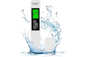 ‎AIDEEPEN TDS Messgerät für Trinkwasser, Aideepen 3 in 1 TDS/EC ppm Messgerät Wasser mit Hintergrundbeleuchtung, Wasserqualität Tester für Pool, Trinkwasser, Aquarium, Schwimmbad