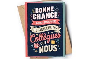 GREETING CARDS FOR EVERYONE Carte d'Adieu Collègue - Humoristique Carte Depart Collegue - Félicitations pour un Nouvel Emploi - Au Revoir, Tu Nous Manqueras, Ami - Bonne Chance pour cette Nouvelle Aventure - EU 206