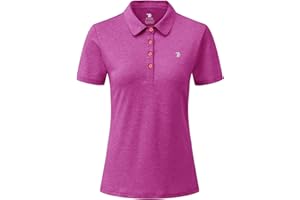 YSENTO Womens Short Sleeve Polo Lady-fit Shirt Premium Sports Golf Polo T-Shirts