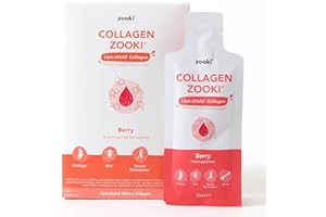 Zooki Marine Collagen Liquid Sachets 5,000mg – Great Taste, Sugar Free – High Strength Marine Collagen Supplements for Women & Men – Skin, Joints & Hair (Berry Flavour, 14 Servings)