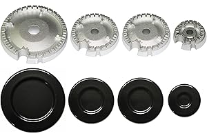 Jpshop Set mit 4 Brennern mit Tellern, anpassbar an die Küche Herd Bosch Indesit DeLonghi Bompani