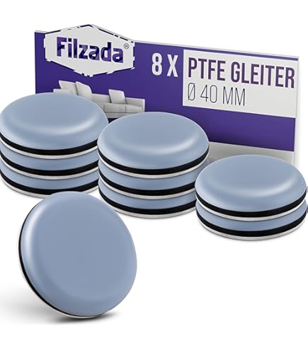 MUYAPAY Teflonglijders, zelfklevende teflon glijders voor stoelen en gladde oppervlakken, 24 stuks, 20 mm