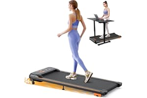 KIDDOZA Walking Pad, Laufband für Zuhause, 2.5 PS Leiser Motor, Schlanker Laufband Schreibtisch mit Neigung, 1-6 km/h, LCD-Anzeige, Bluetooth Speaker, Fernbedienung und App Steuerung, für Zuhause & Büro