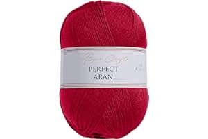 Utopia Crafts Aran Knitting and Crochet Yarn, 400g (Red Apple)