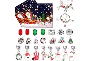 Wuudi Advent Calendar 2023 Girls Countdown Calendar 24 Filling DIY Children's Bracelets Jewellery Crafts Girls Gifts Charm Beads Bracelet Kit Gift For Teenager Girls