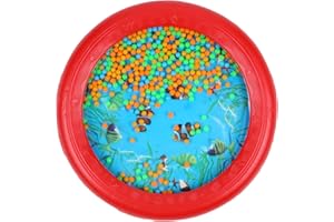 Musfunny Ocean Drum Wave Bead Drum Gentle Sea Sound Music Gift strumento musicale educativo per bambini (rosso)