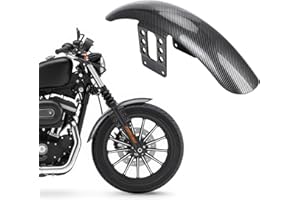 BRZOXIN Front Fender Motorcycle Mudguard Fit For Harley Sportster Iron 1200 XL 883 XL1200 48 72 1988-2023 Carbon Fiber Pattern