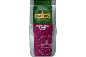 ‎JACOBS Jacobs Professional Frühstückskaffee Filterkaffee, 1kg gemahlener Kaffee aus Arabica & Robusta-Bohnen, Intensität 4/5 | 1 kg (1er Pack)