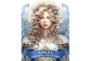 Angel Collection Coloring Book For Adults: Intricate Grayscale Illustrations
