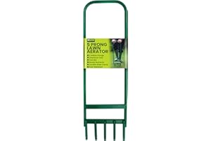 MY GARDEN OUTDOOR LIVING My Garden Lawn Aerator – 5-Prong Hollow Tine Manual Aerator for Healthy Grass – 91CM Heavy-Duty Soil Aeration Tool for Lawn Care – Improves Drainage & Reduces Soil Compaction – Ideal for Garden, Lawn
