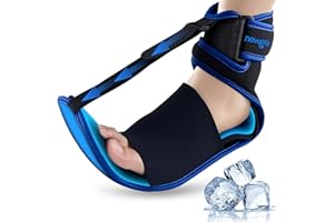 NEWGO Plantarfasziitis Nachtschiene mit kühlpad, Heiß-Kalt-Kompressionstherapie-Fußkühlpack für Sportverletzungen, Fersensporn, Wiederverwendbare Plantarfasziitis Socke für Fußrehabilitation