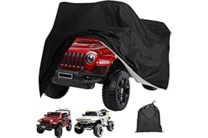 ELIPHONTOWNE Kids Large Car Toy Cover - 420D Oxford Fabric Universal Car Cover Waterproof Anti-UV DustProof, Kids Electric Ride-Ons Car Covers Outdoor for Electric Vehicle/Motorbike/Quad Bikes/Go Kart(57*33*38 IN)