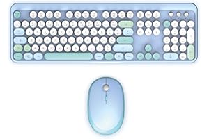 Mobility Lab – Combo Clavier + Souris sans Fil Pure Color – FR AZERTY, Touches Plates et sensibles, Design Compact, Raccourcis, Pavé numérique, Compatibilité Windows