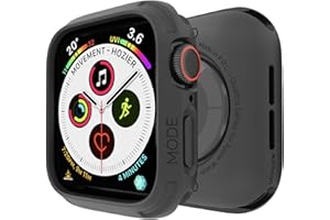 Compatible with Apple Watch Band 41mm 40mm Bumper Case, Elkson Quattro Rugged Men Bands for Apple Watch SE and iWatch Series 7 6 5 4 Cover, Sport Military Protective Cases Drop-Proof, Black